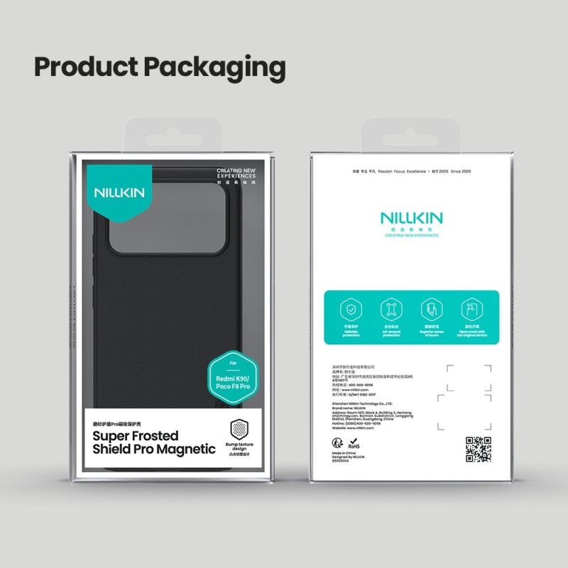 Nillkin Super Frosted PRO mágneses hátlap a Poco F8 Pro számára Fekete