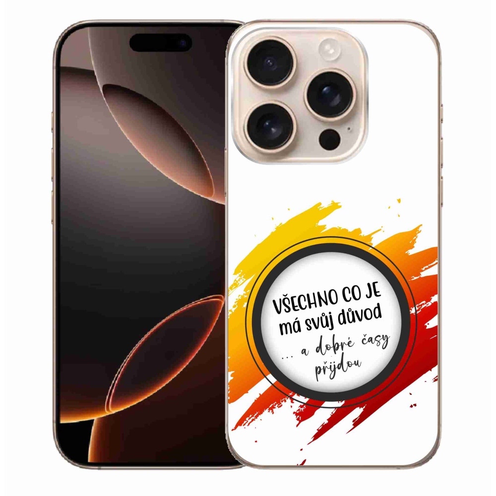 Gél borítás mmCase iPhone 16 Pro Max készülékhez - idézet 3 fehér háttér