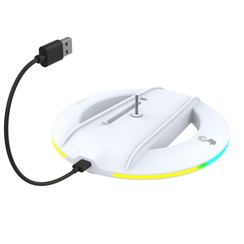 iPega P5S025S Függőleges állvány RGB-vel a PS5 Slim fehérhez