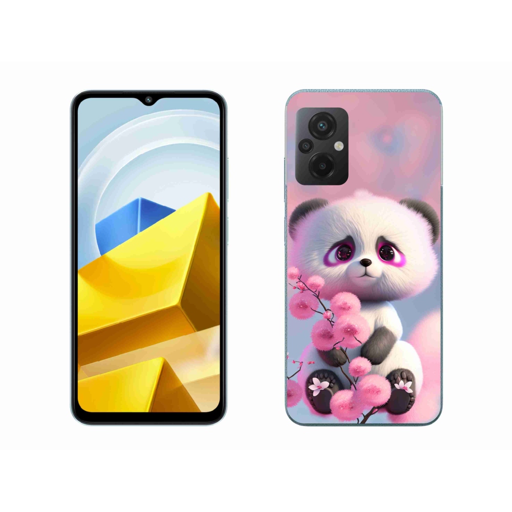 Gél borítás mmCase a Xiaomi Poco M5 4G-hez - aranyos panda 1