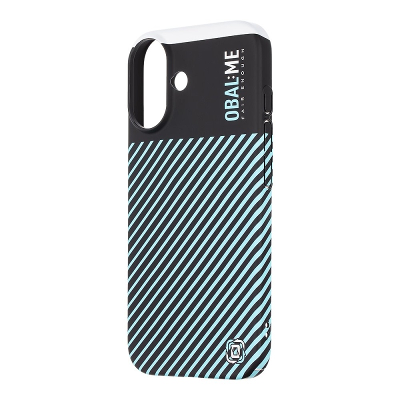 COVER:ME Flossy Stripes Cover for Apple iPhone 16 Plus Fekete/tejkék borító