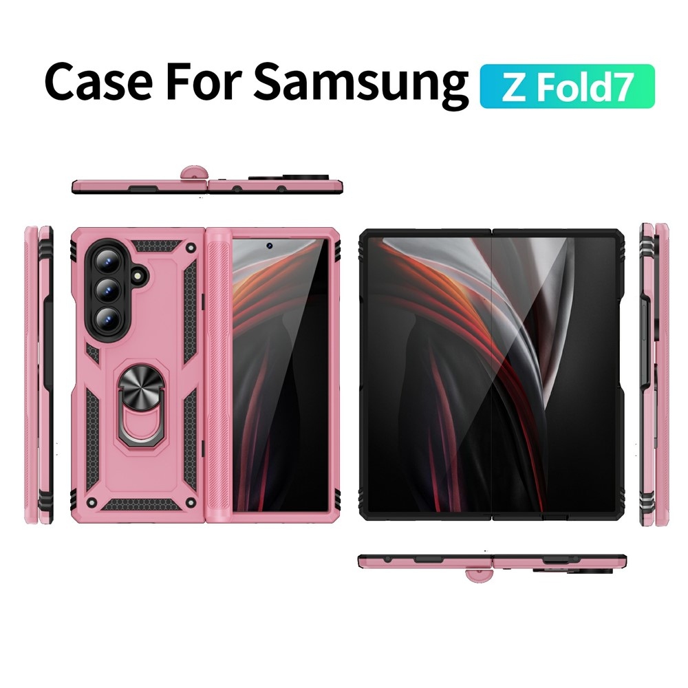 Gyűrűálló borítás Samsung Galaxy Z Fold7 5G készülékhez - rózsaszín