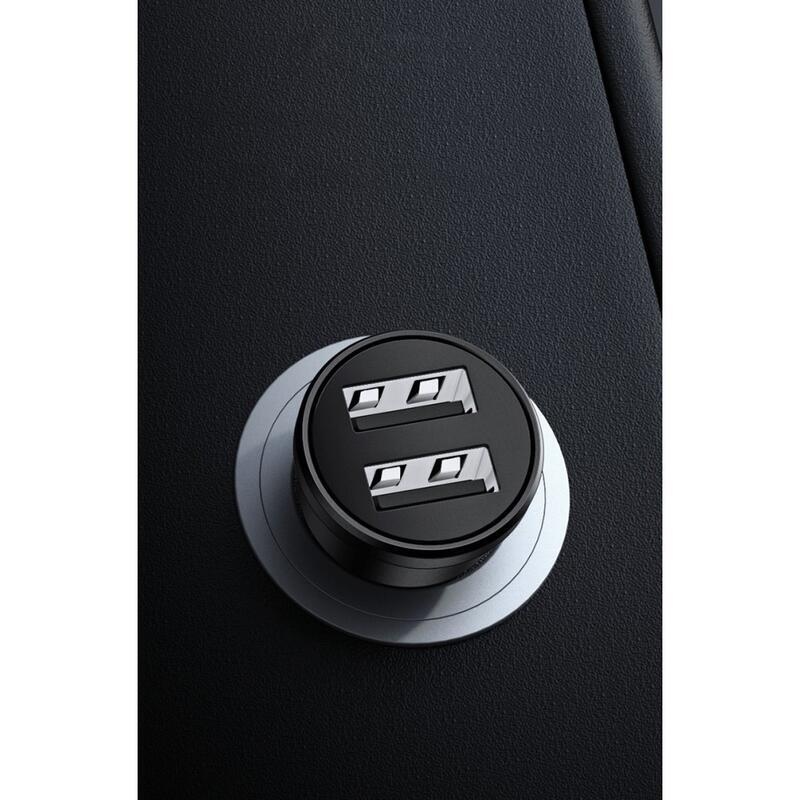 USMS mini autós töltő - 2 USB kimenet / 2,4A