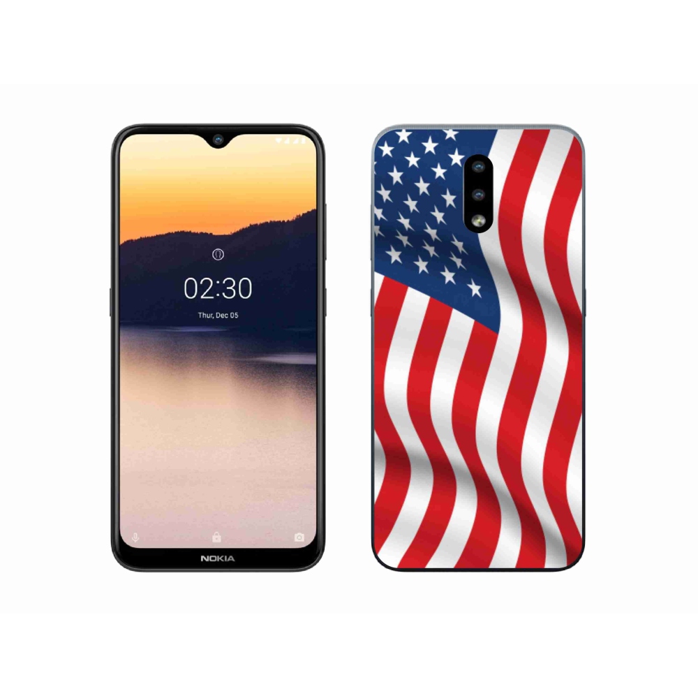 Gél védőhuzat mmCase mobiltelefonhoz Nokia 2.3 - amerikai zászló