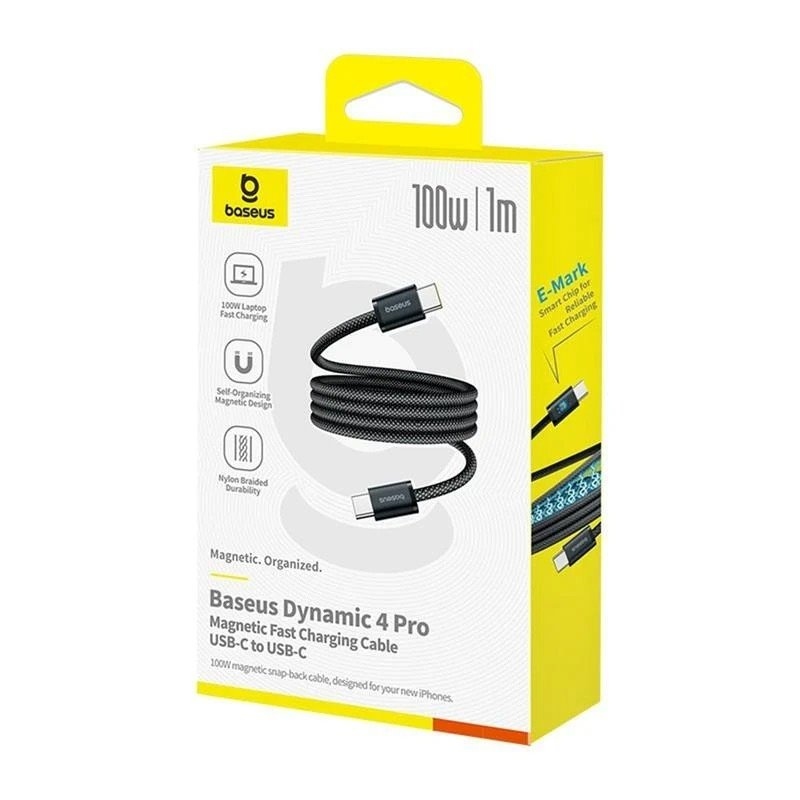 Baseus Dynamic 4 Pro sorozatú adatkábel USB-C - USB-C 100W 1m, fekete