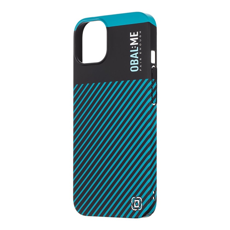 Borító:ME Flossy Stripes Cover for Apple iPhone 13 Fekete/Teal borító az Apple iPhone 13 készülékhez
