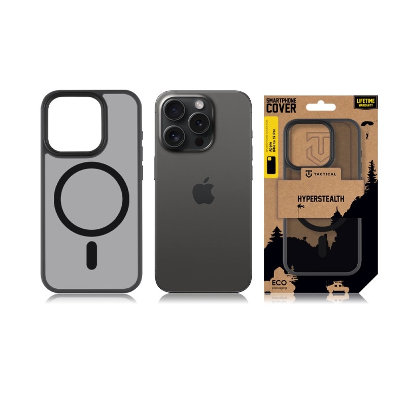 Tactical MagForce Hyperstealth borító iPhone 15 Pro Aszfalthoz