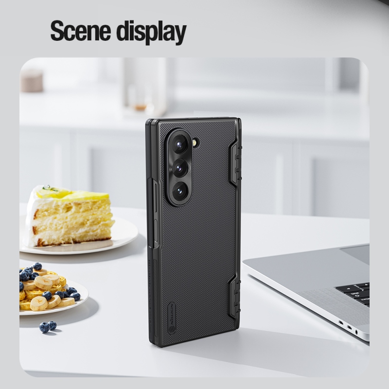Nillkin Super Frosted FOLD mágneses hátlap a Samsung Galaxy Z Fold 6-hoz Fekete fekete