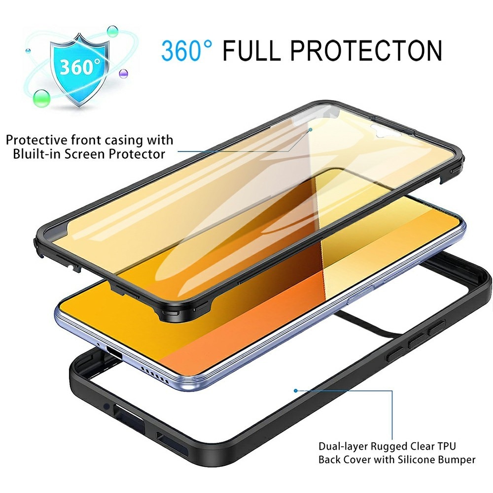 Akril zselés tok keretben képernyővédővel Xiaomi 15 - fekete