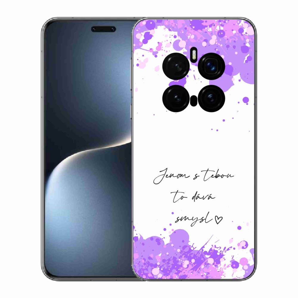 Gél borító mmCase a Honor Magic 7 Pro 5G készülékhez - szerelmes szöveg fehér háttérrel