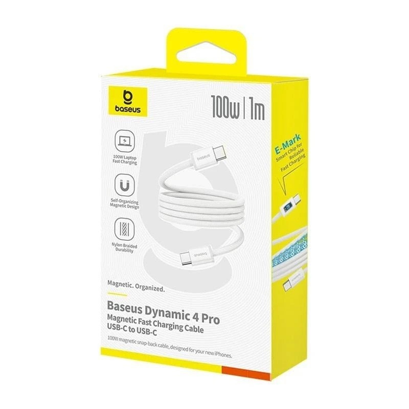 Baseus Dynamic 4 Pro Series adatkábel USB-C - USB-C 100W 1m Hold fehér