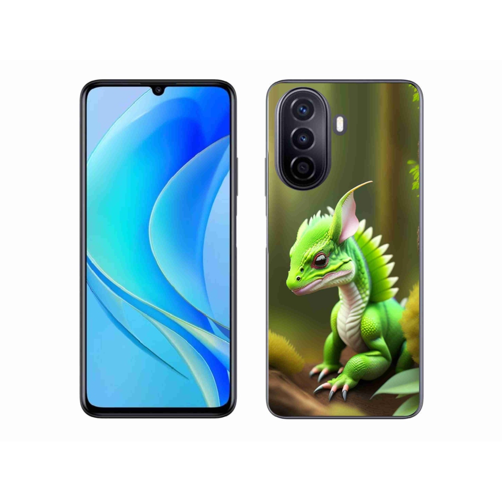 Gél borítás mmCase a Huawei Nova Y70 készülékhez - zöld sárkány
