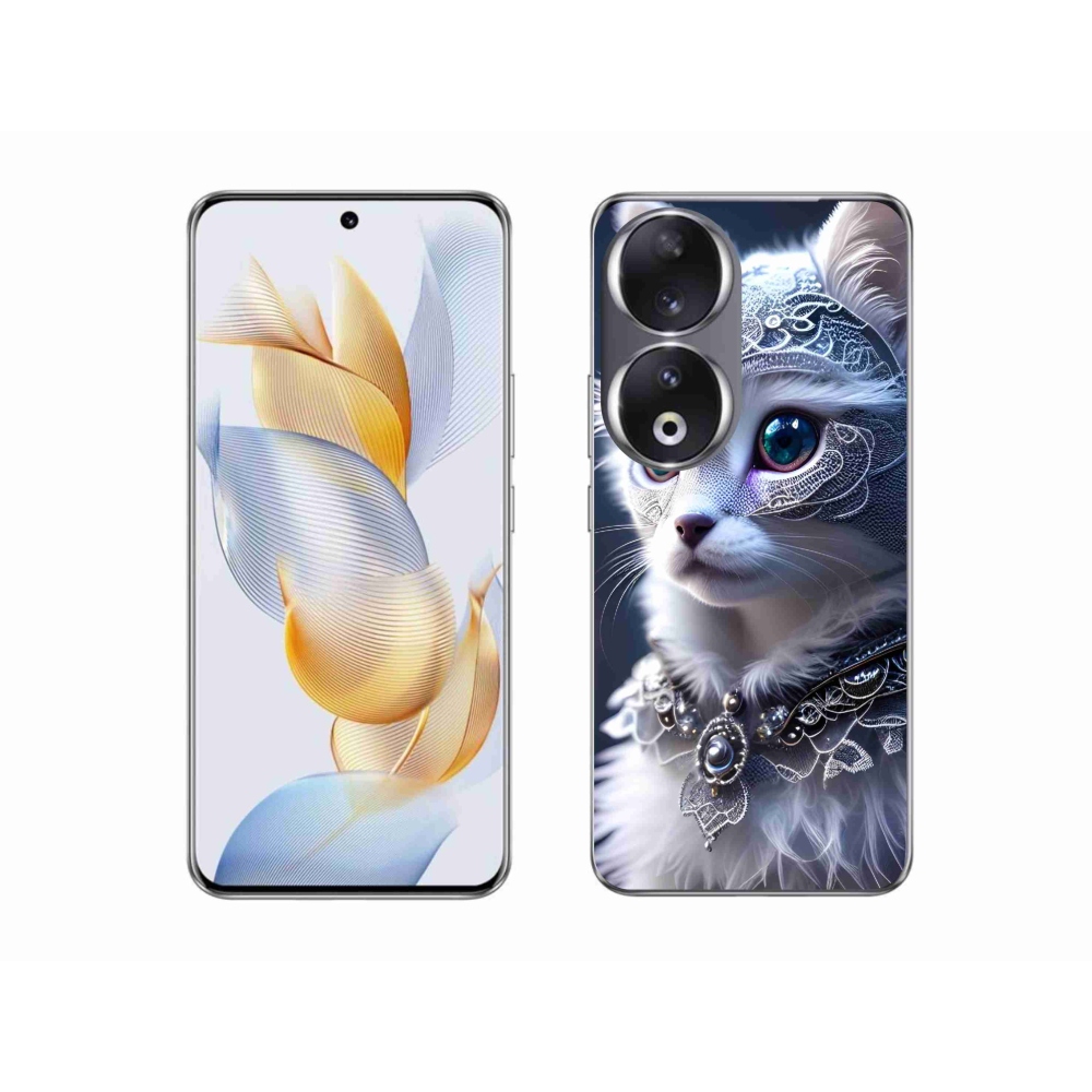 Zselés borítás mmCase a Honor 90-hez - fehér macska
