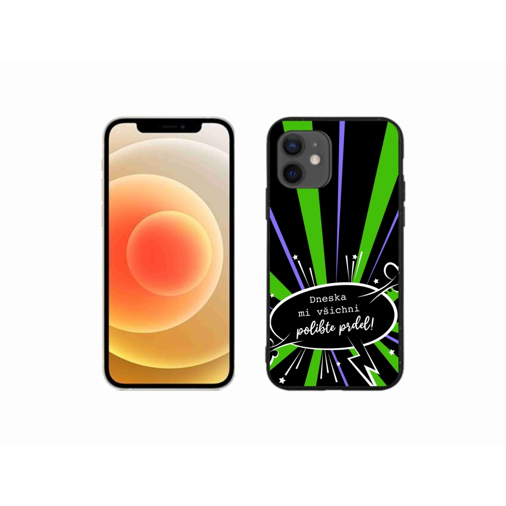 Gél borítás mmCase iPhone 12 mini készülékhez - vicces szöveg 15 fekete háttér