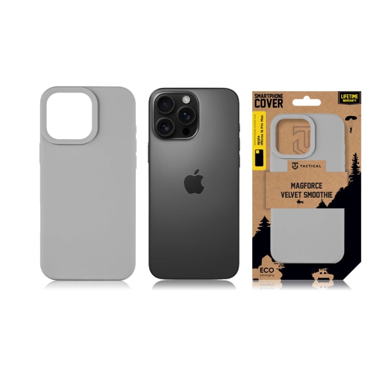 Taktikai MagForce bársony Smoothie borító Apple iPhone 16 Pro Max ködös iPhone 16 Pro Max készülékhez