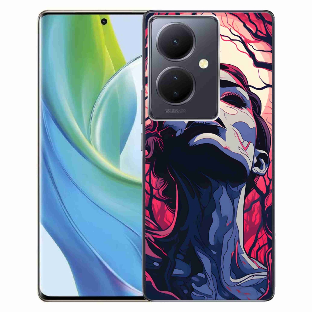 Gélburkolat mmCase a Vivo V29 Lite 5G-n - absztrakt arc