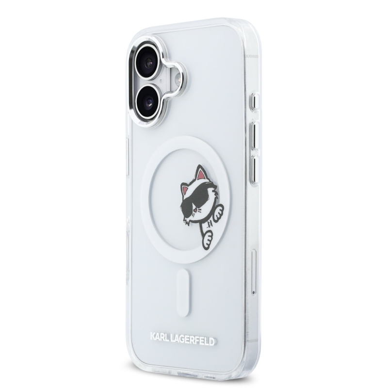 Karl Lagerfeld IML Choupette Peekaboo Peekaboo MagSafe hátlap iPhone 17-hez Átlátszó