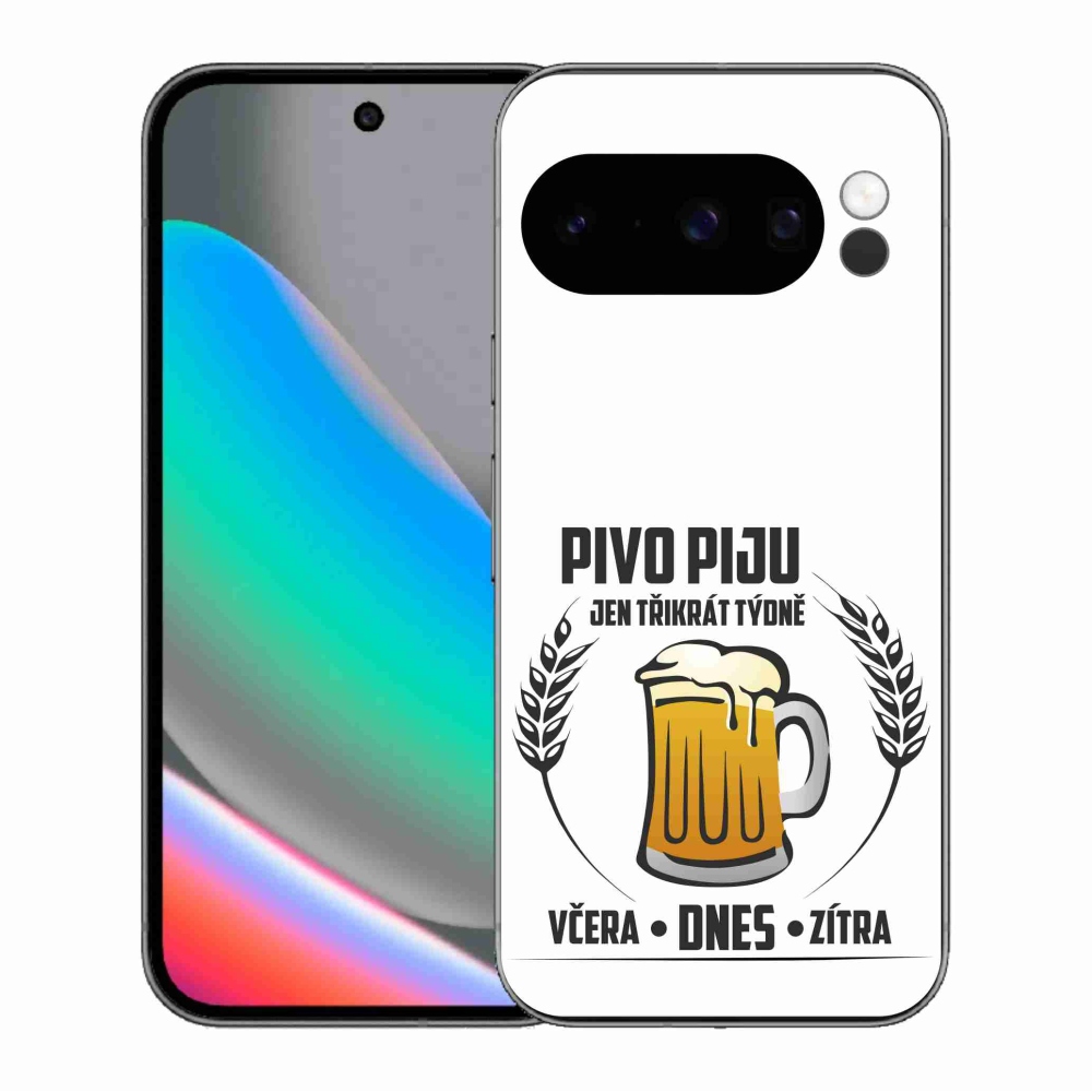 Gél borítás mmCase a Google Pixel 10 Pro számára - sör motívum fehér háttérrel