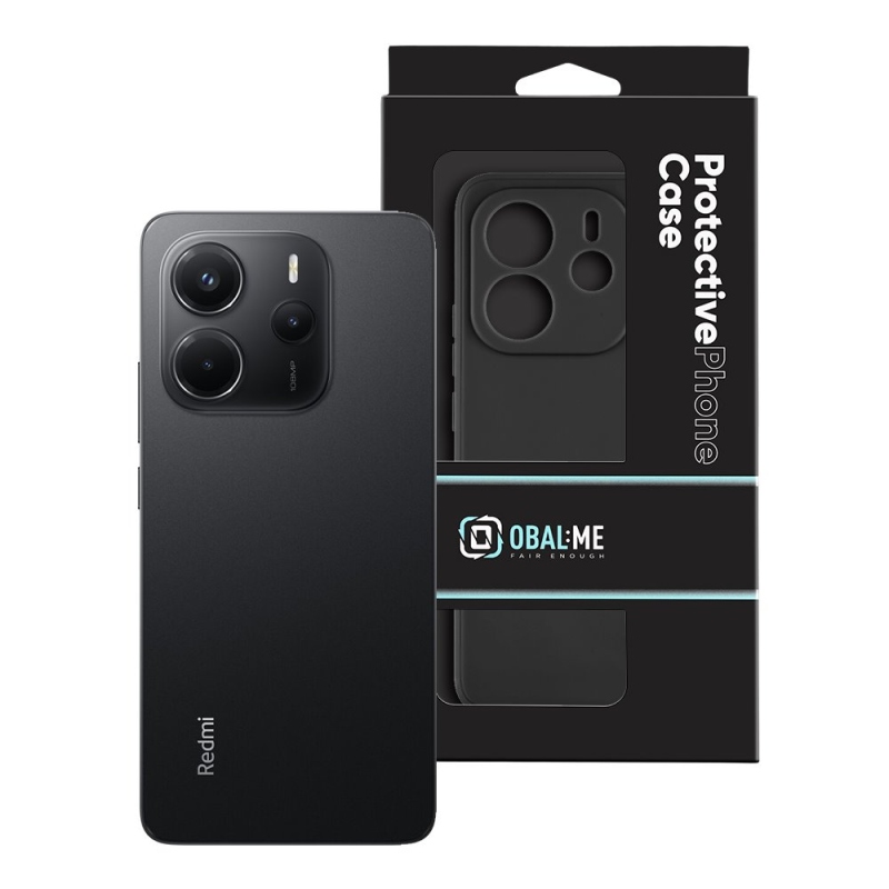Borító:ME matt TPU borító a Xiaomi Redmi Note 14 4G-hez Fekete