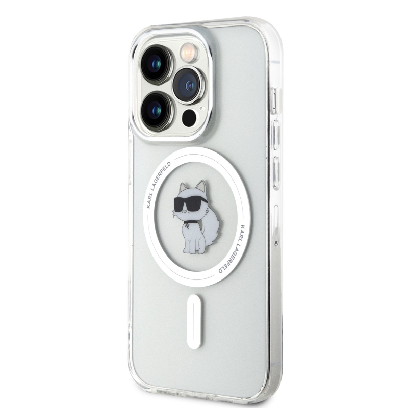 Karl Lagerfeld IML Choupette MagSafe MagSafe hátlap iPhone 15 Pro készülékhez - átlátszó