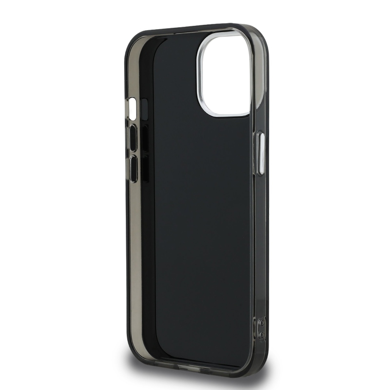 Karl Lagerfeld IML Aquarelle Karl hátlapi borító iPhone 15 készülékhez Fekete