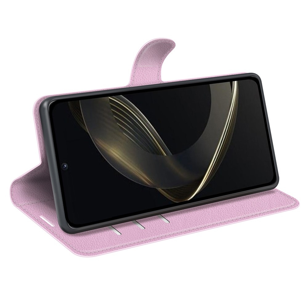 Litchi könyv tok a Huawei Nova 11-hez - rózsaszínű