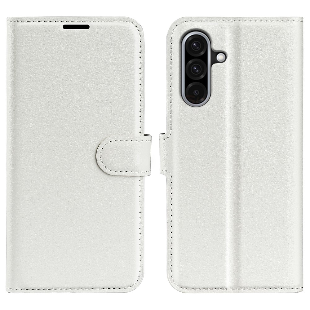 Litchi könyv tok Samsung Galaxy A36 5G - fehér