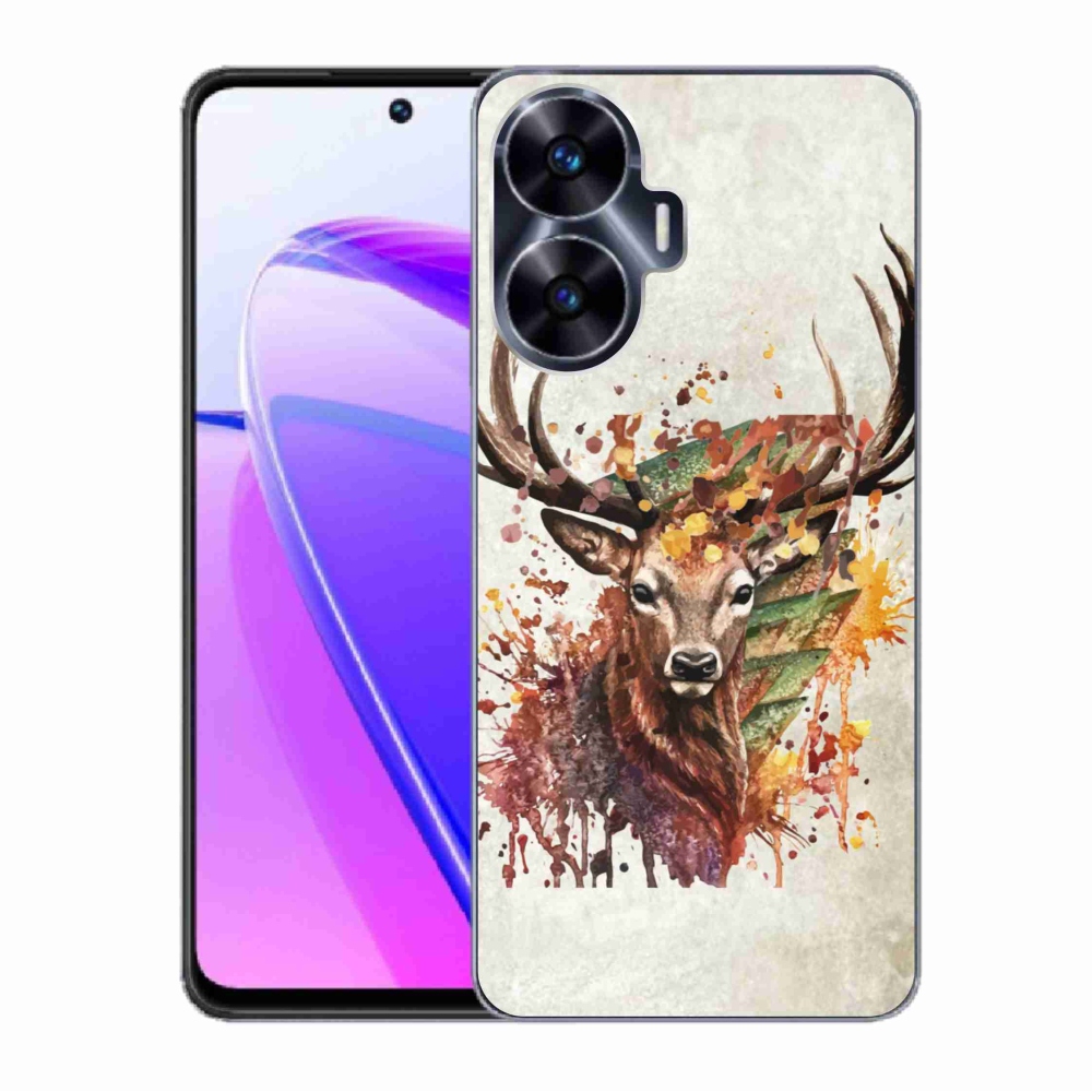 Gél tok mmCase a Realme C55 készülékhez - szarvas 1
