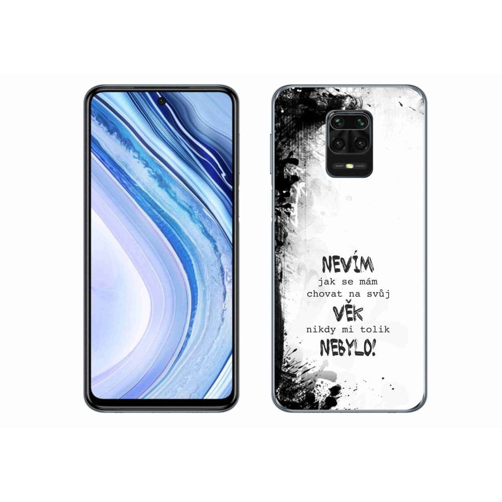 Gél borító mmCase a Xiaomi Redmi Note 9S-hez - vicces szöveg 14 fehér háttérrel