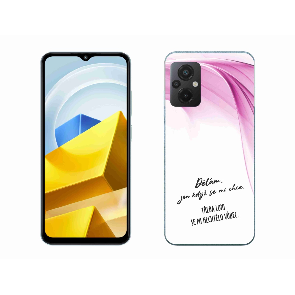Gél borító mmCase a Xiaomi Poco M5 4G-hez - vicces szöveg 12 fehér háttérrel