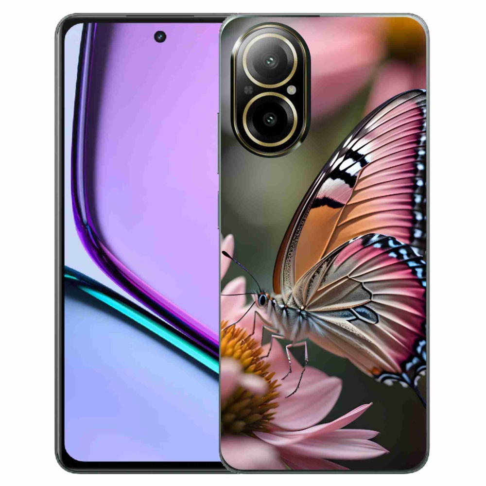 Zselés borítás mmCase a Realme C67 készülékhez - színes pillangó