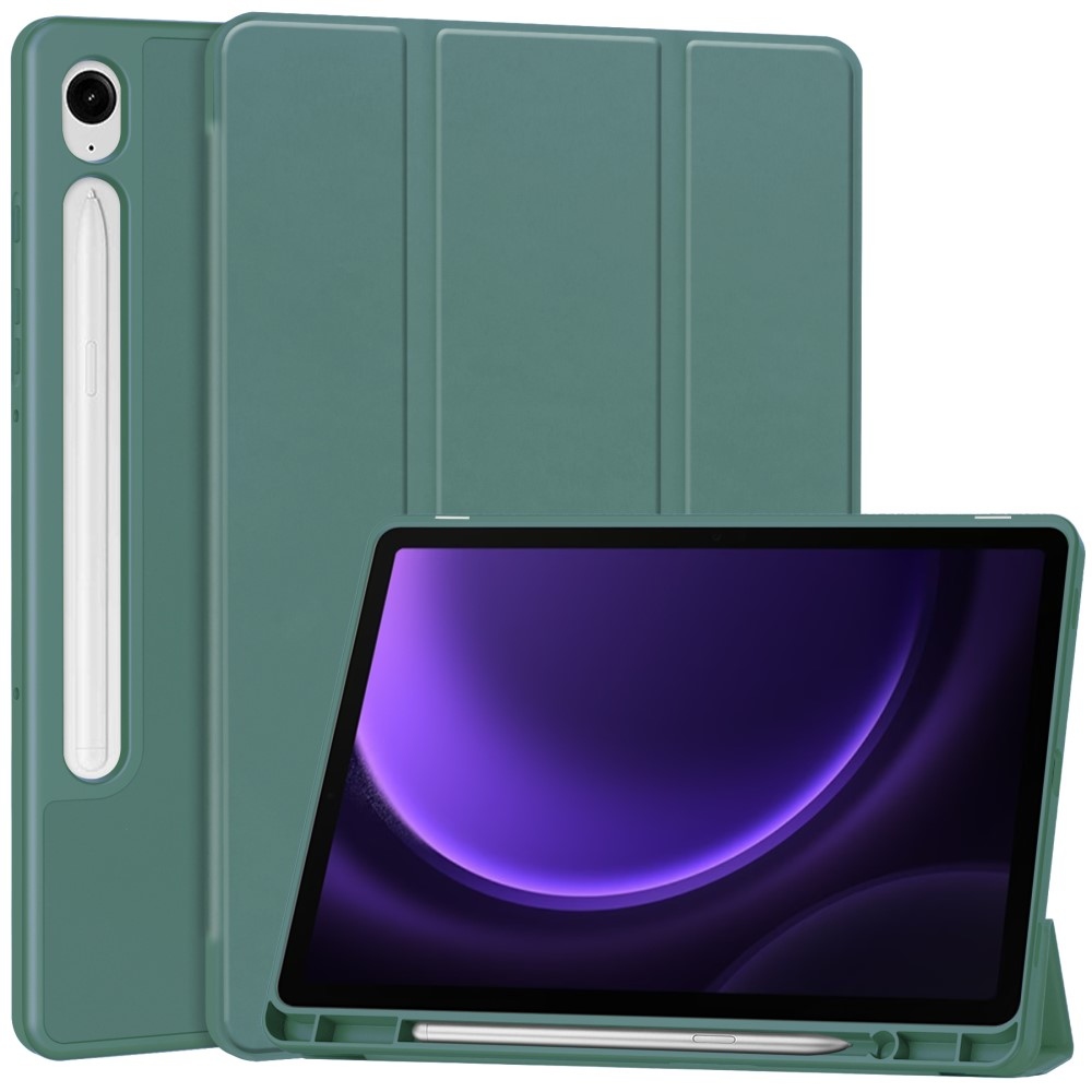 Ügyes záró tok Samsung Galaxy Tab S9 FE/Tab S10 FE - sötétzöld