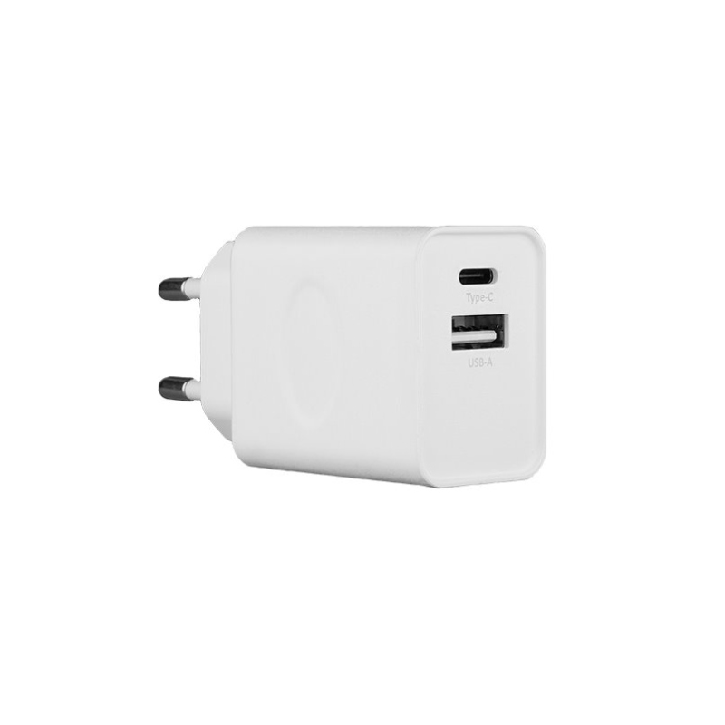 H33AC-E10 33W-os utazási töltő Dual USB-A + USB-C fehér