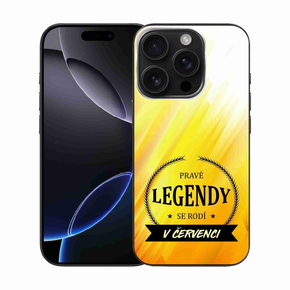 Gél borítás mmCase iPhone 16 Pro készülékhez - Legendák júliusban sárga háttérrel