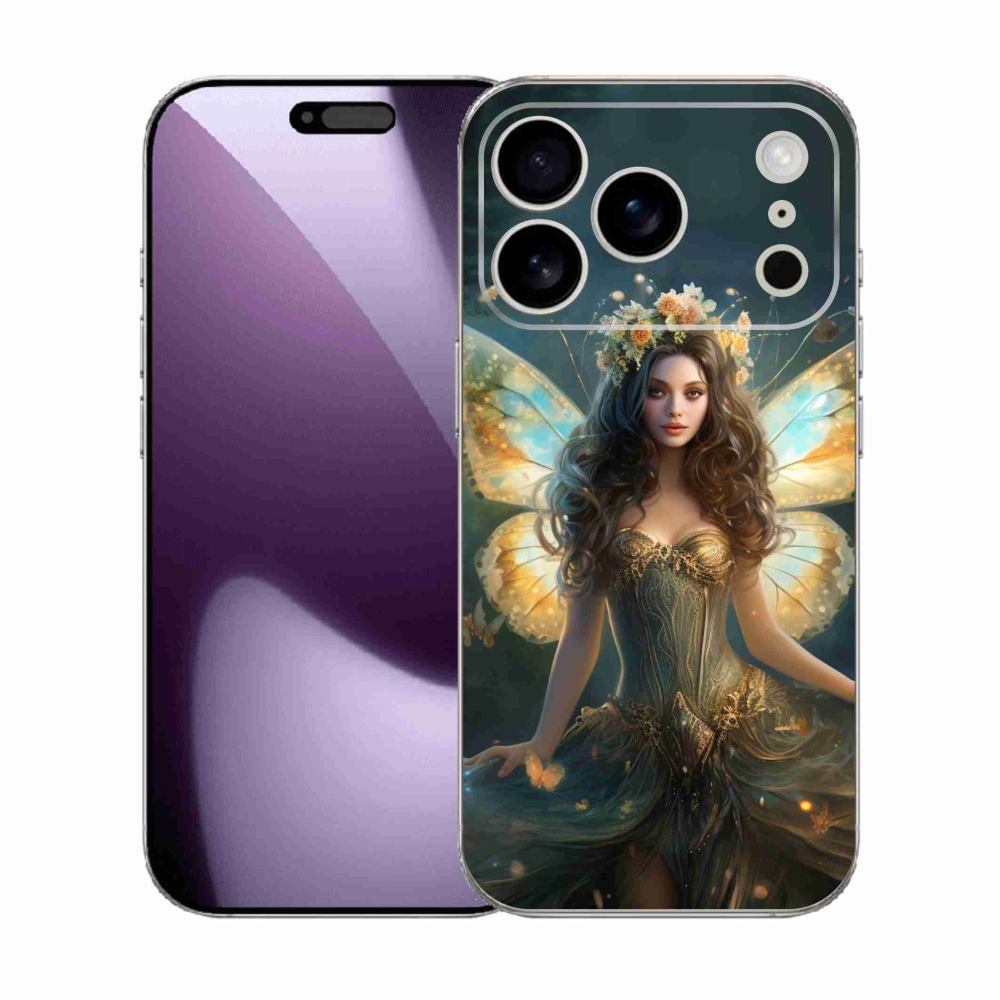 Zselés borítás mmCase iPhone 17 Pro készülékhez - pillangó nő