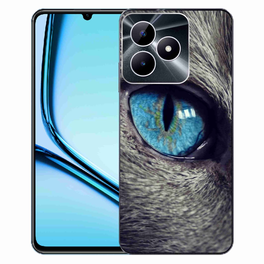 Zselés borító mmCase a Realme Note 50 készülékhez - kék macskaszem