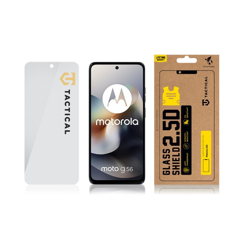 Taktikai üvegpajzs 2.5D üveg a Motorola G56-hoz Tiszta