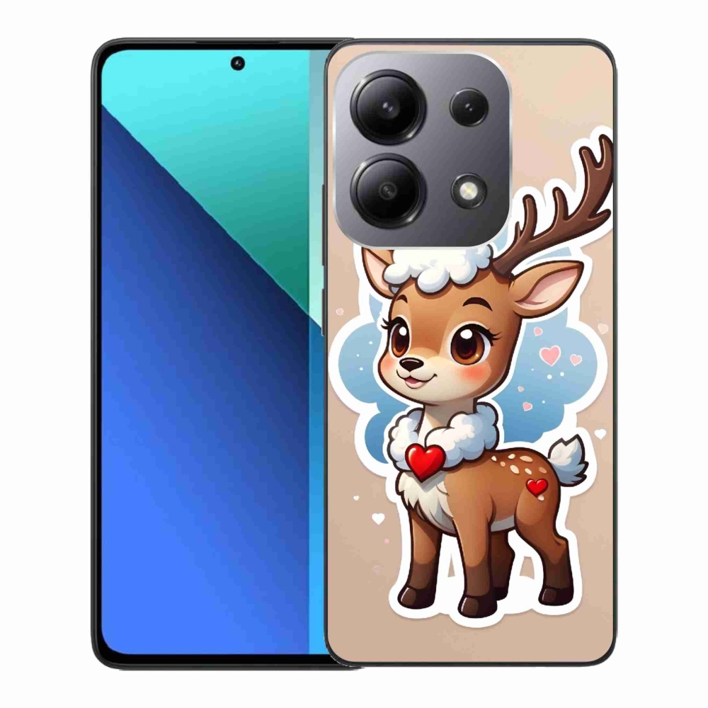 Gél borító mmCase a Xiaomi Redmi Note 13-hoz - rajzfilm rénszarvas