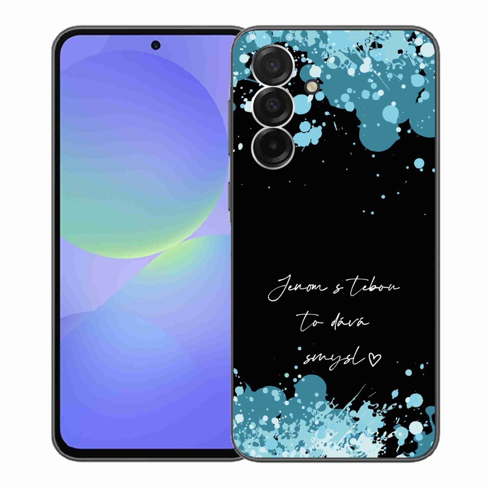 Gél borító mmCase Samsung Galaxy A36 5G - szerelmes szöveg fekete háttérrel