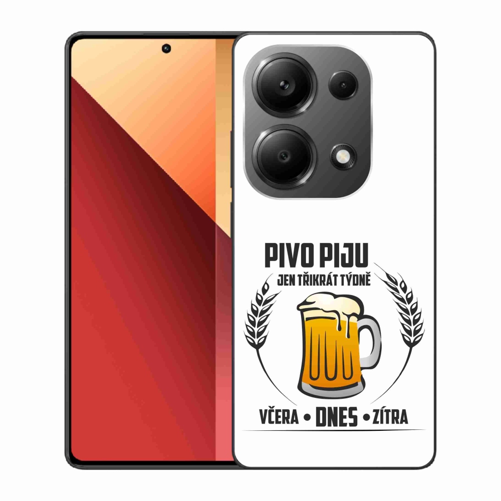 Gél borítás mmCase a Xiaomi Redmi Note 13 Pro 4G/Poco M6 Pro - sör motívum fehér háttérrel