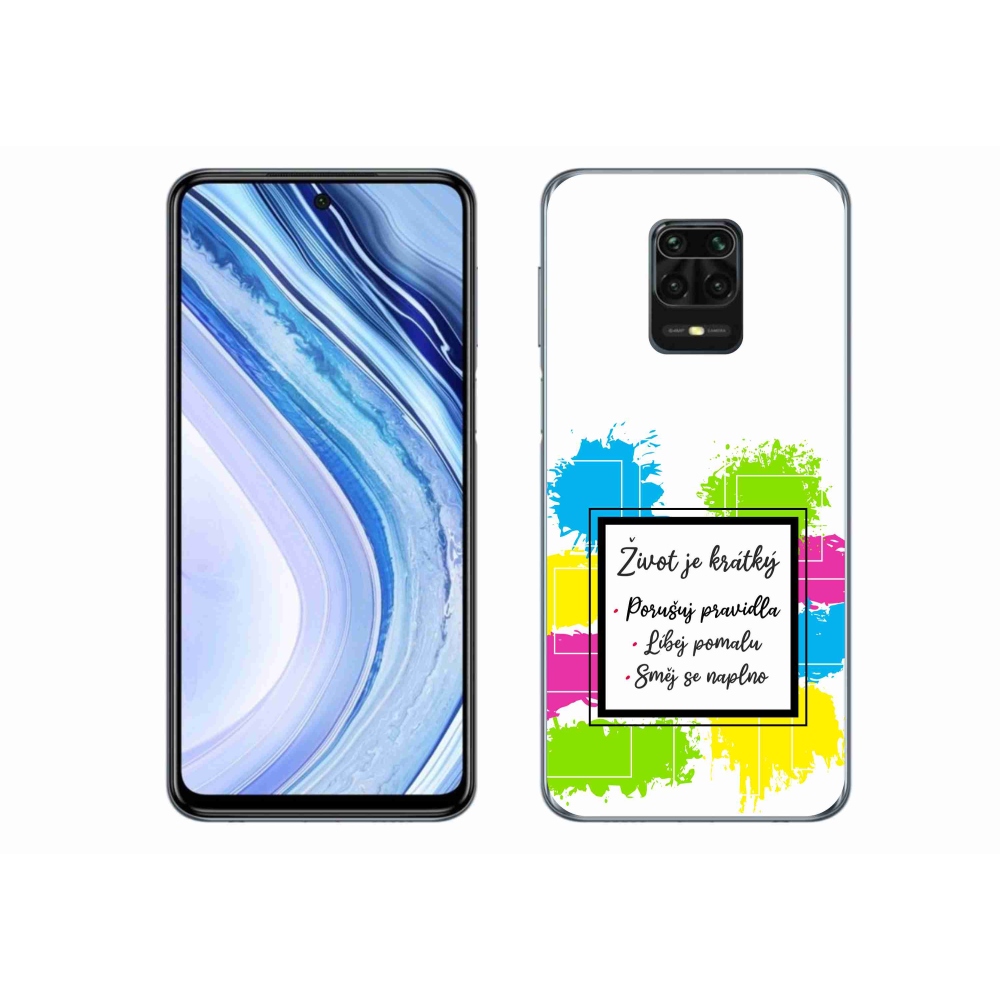 Gél borítás mmCase a Xiaomi Redmi Note 9S-hez - idézem 5 fehér háttér