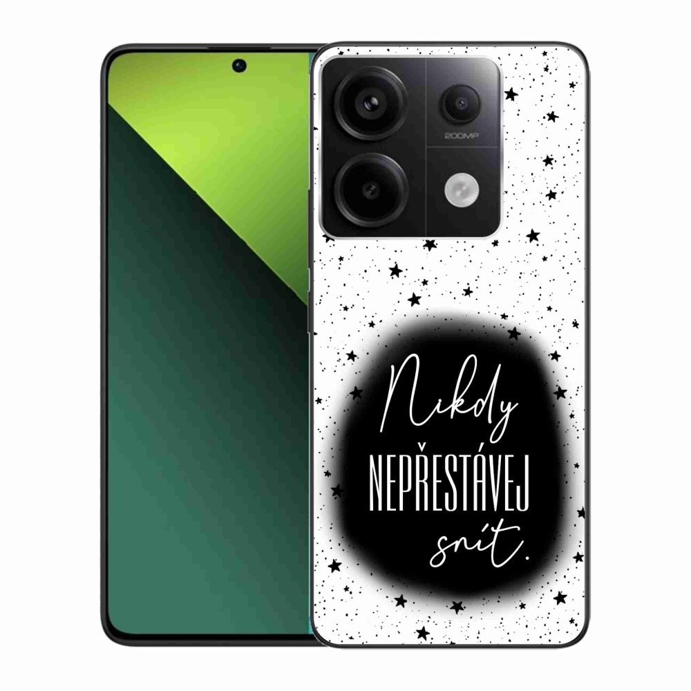 Gél borítás mmCase a Xiaomi Redmi Note 13 Pro 5G/Poco X6 5G - idézet 1 fekete és fehér háttérrel
