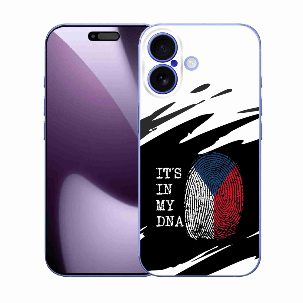 Zselés borítás mmCase iPhone 17 - zászlós ujjlenyomat fekete és fehér háttérrel