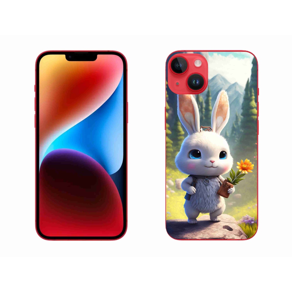 Zselés borítás mmCase iPhone 14 Plus készülékhez - aranyos nyuszi