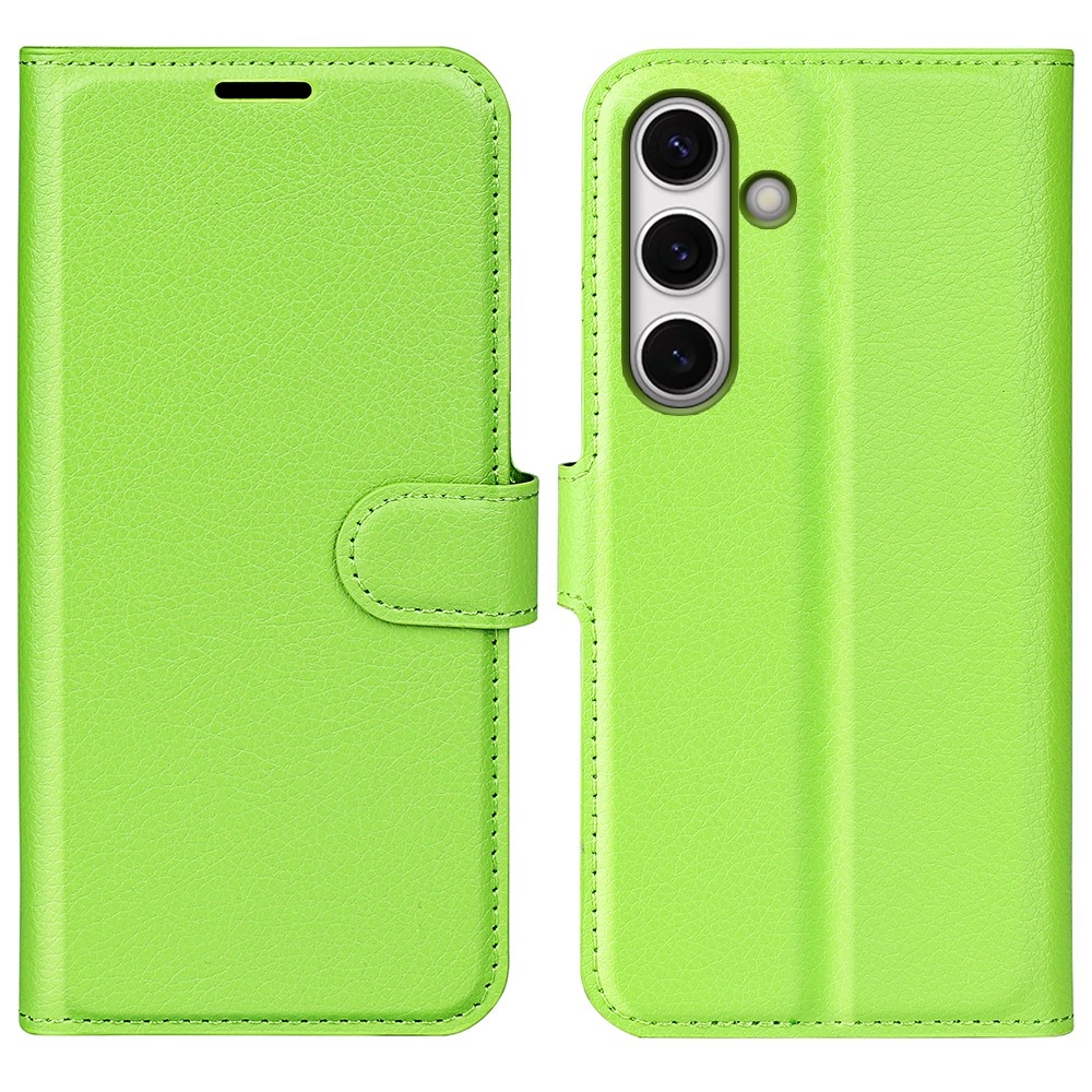 Litchi könyv tok Samsung Galaxy S24 FE készülékhez - zöld