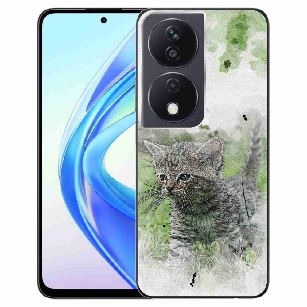 Zselés borítás mmCase a Honor X7b/Honor 90 Smart készülékhez - aranyos cica 1