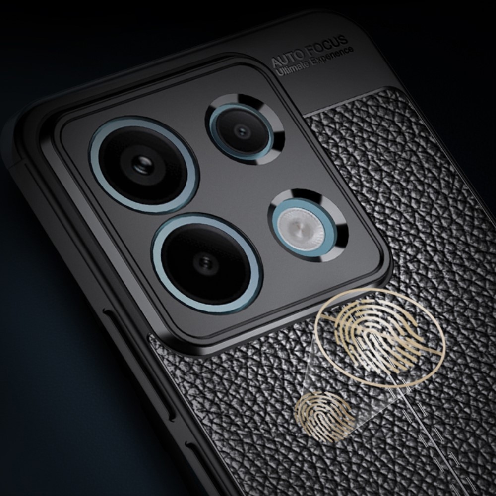 Litchi tartós zselés tok Xiaomi Redmi Note 13 Pro 5G/Poco X6 5G - fekete