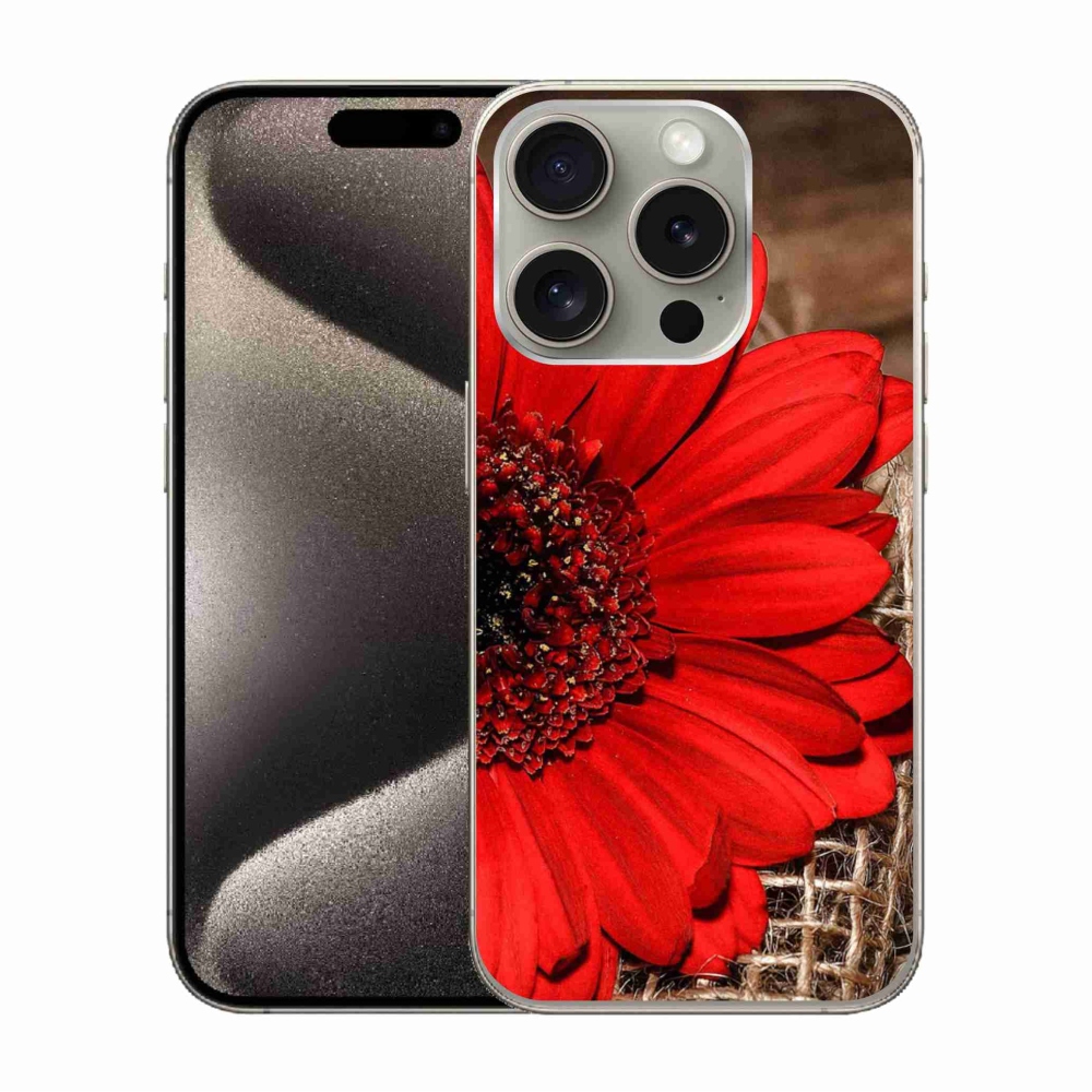 Zselés borítás mmCase iPhone 15 Pro készülékhez - gerbera