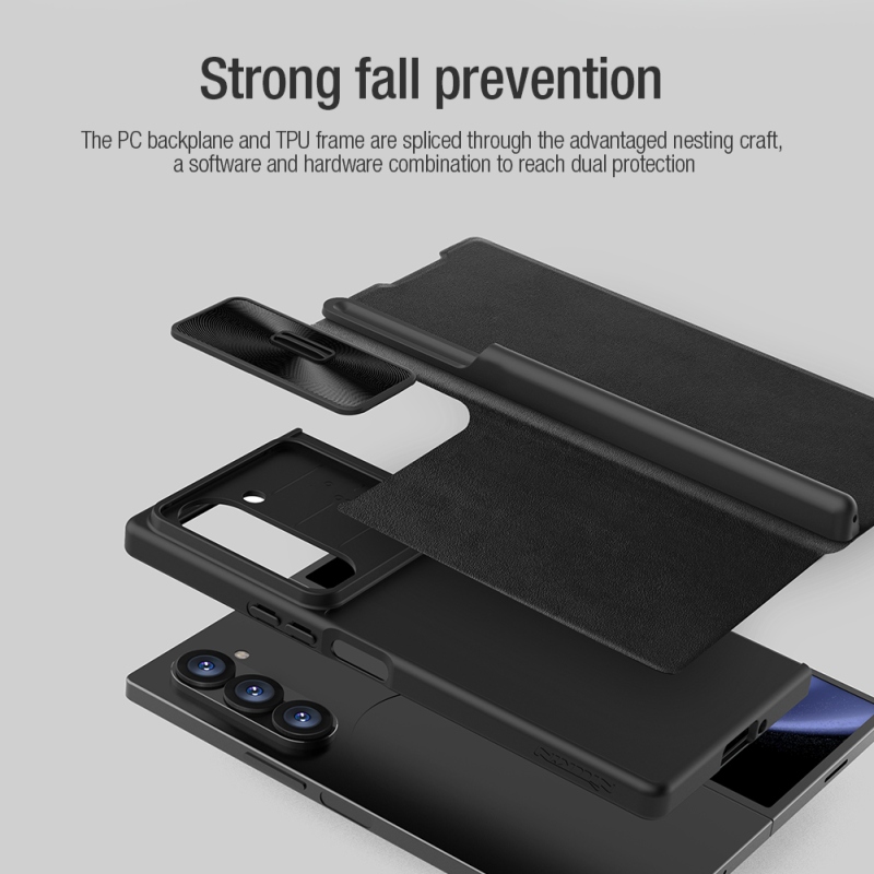 Nillkin Qin Book PRO tok Samsung Galaxy Z Fold 6 Business Fekete fekete