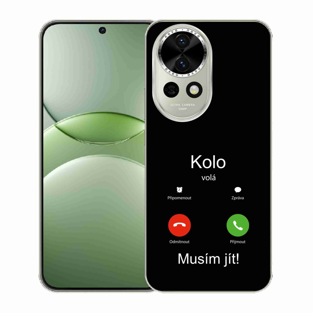 Gél borítás mmCase a Huawei Nova 13 5G - kerek hívások fekete háttérrel